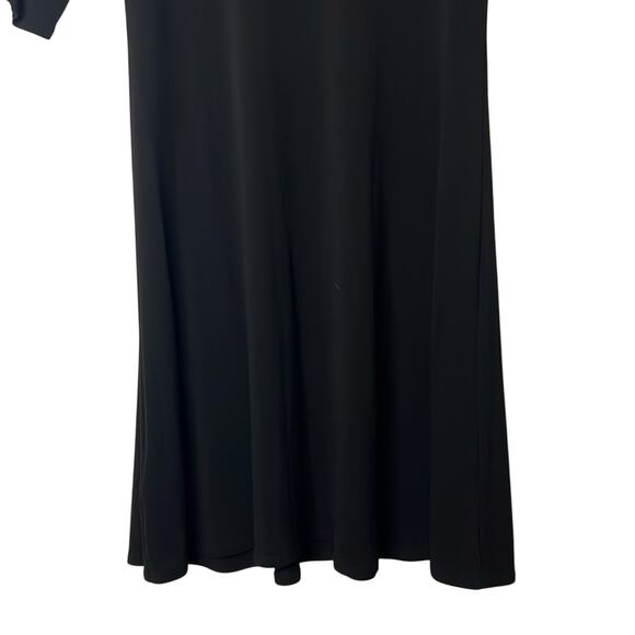Eileen Fisher 100% Silk | Small Black Cocktail Dress LBD | Beaded, Knit - Picture 6 of 11